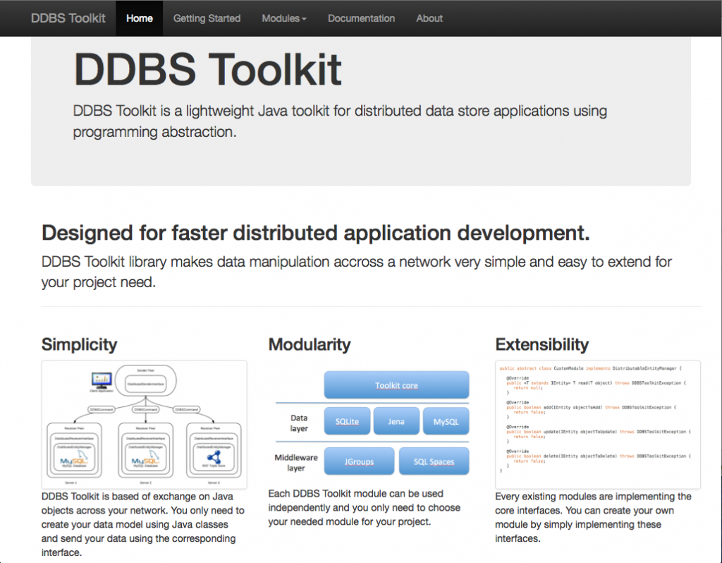 DDBS Toolkit new website
